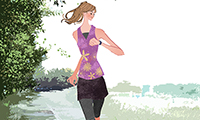 作品NO.i227　ジョギングする女の子